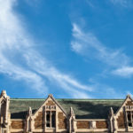 Photo of the roofline of a building on the UW Quad