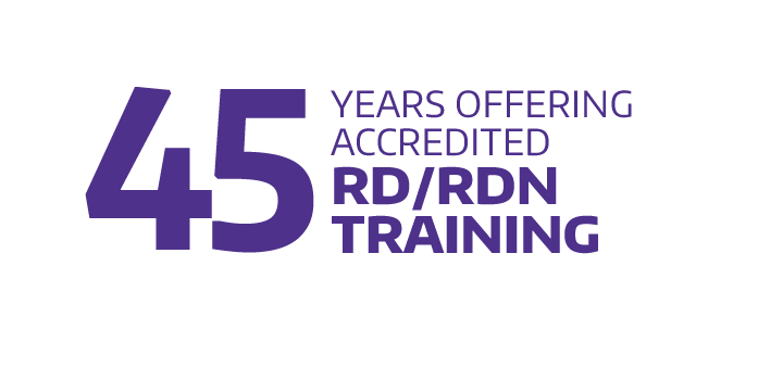 45 years offering accredited RDN training