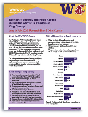 WAFOOD Survey Brief 2 on King County - document preview thumbnail