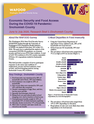 WAFOOD Survey Brief 5 on Snohomish County - document preview thumbnail