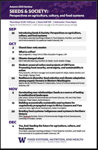 Preview of 2025 Autumn Seminar Speaker Schedule