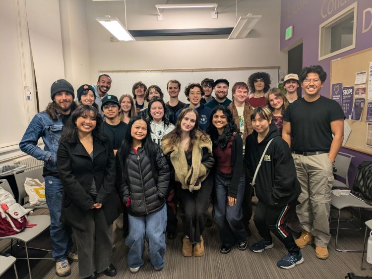 Student members of the Food Systems Leadership Coalition of UW at their inaugural meeting in November 2025. Students pose for a group photo