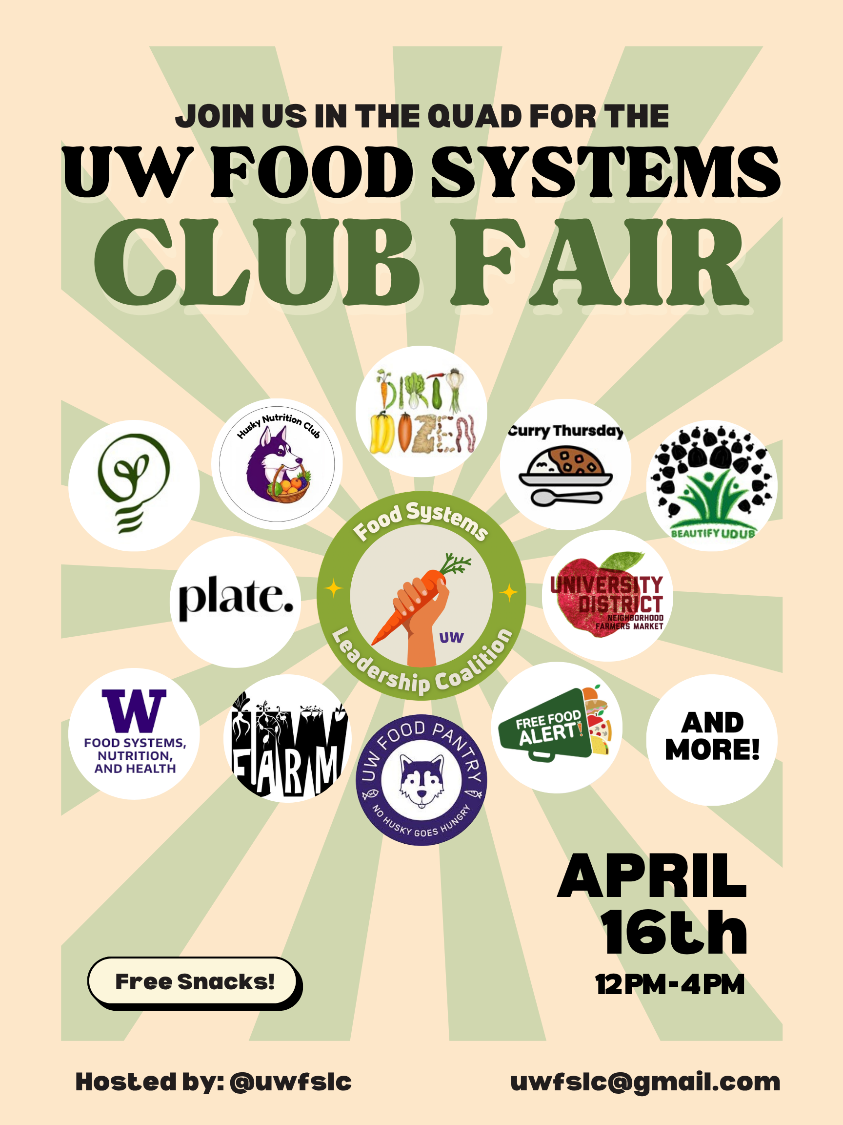 UW Food Systems Club Fair planned for April 16, 2026 | Food Systems ...