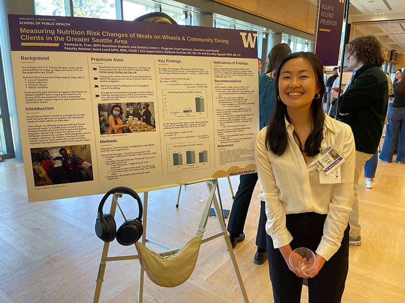 Vanessa Tran, UW MPH student presents practicum poster at 2026 School of Public Health MPH Symposium