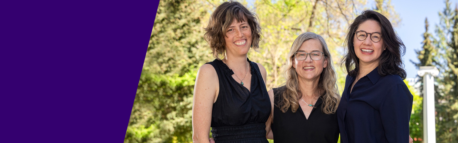 Photo of Food Systems core faculty Sarah Collier, Jennifer Otten, and Marie Spiker